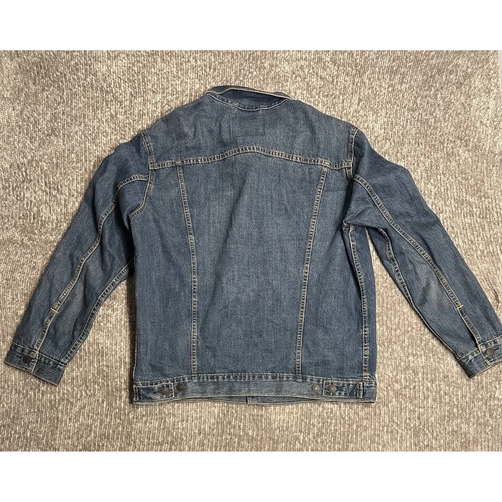 Levi's 72334 Water Less Denim Trucker Jacket Men's XL Blue Button Jean Coat